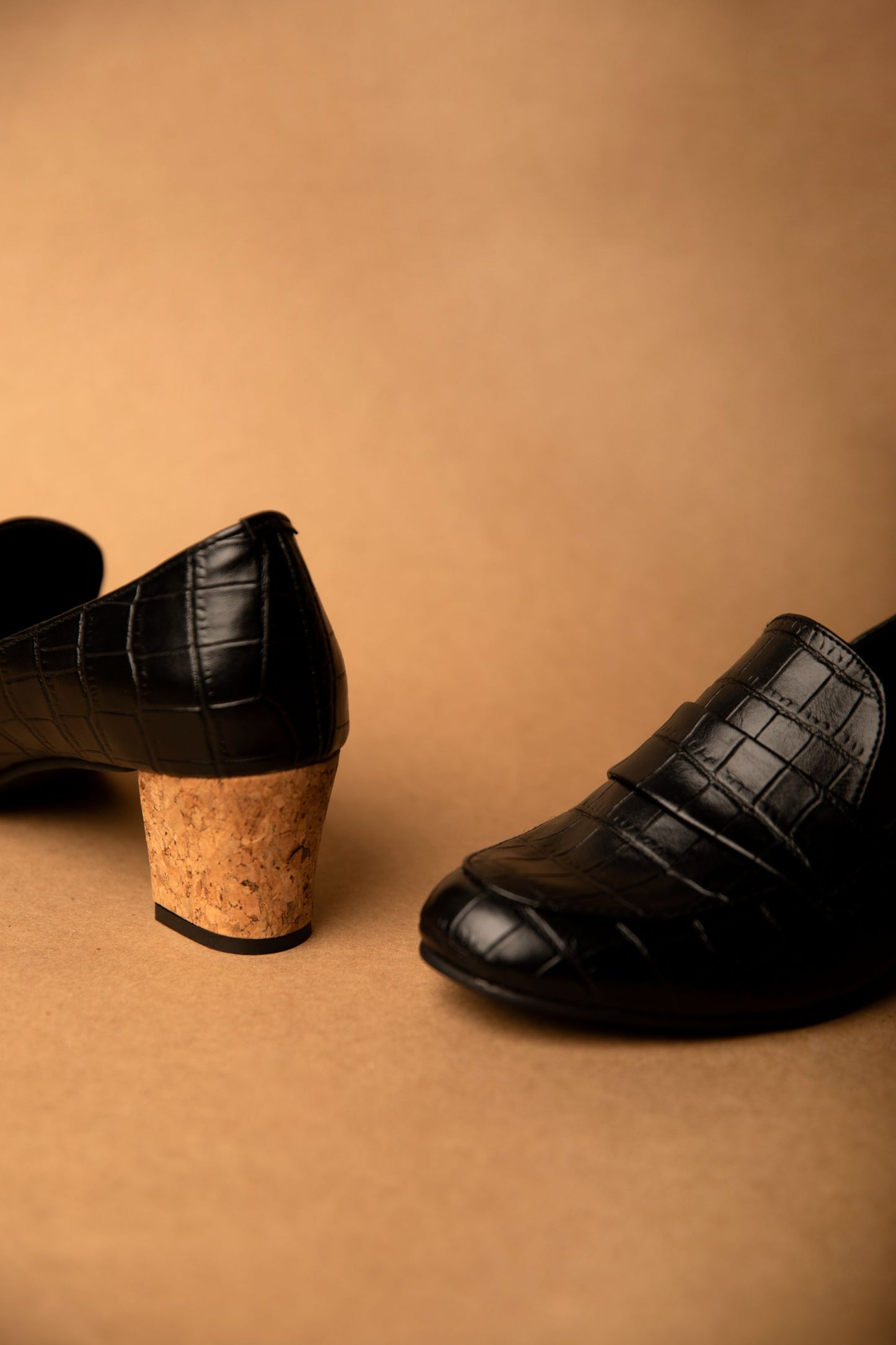 Black Block Heel Shoes For Women