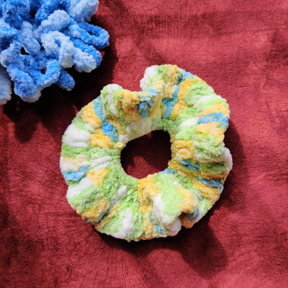 Summer shade crochet velvet scrunchie