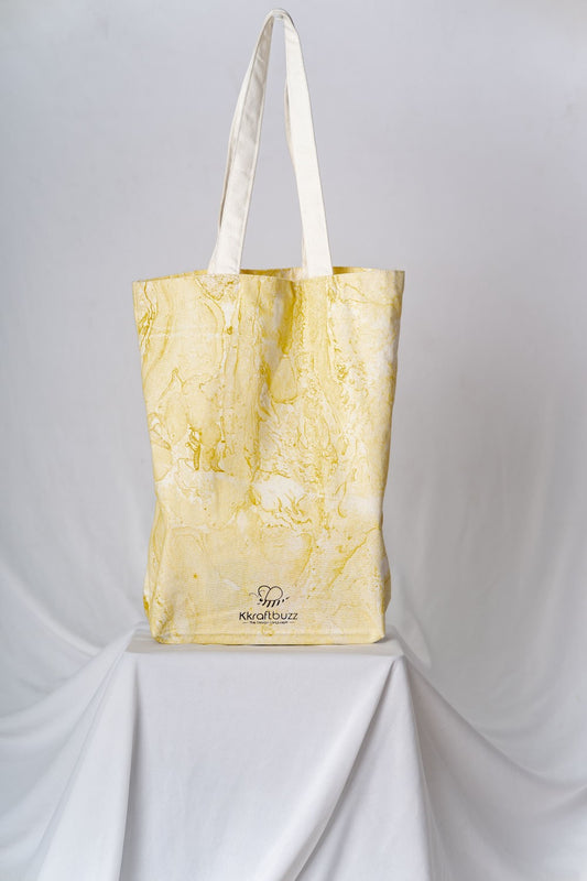 Yellow cotton tote bag