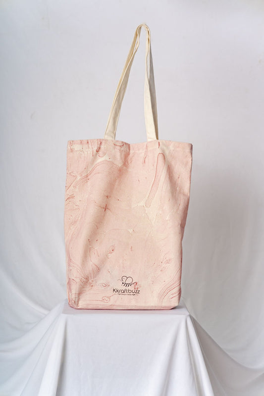 Pink cotton tote bag
