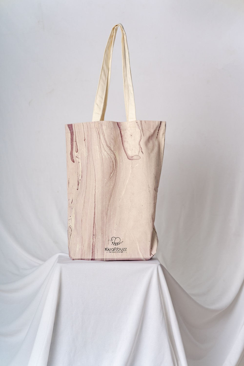 Mauve cotton tote bag